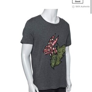 Burberry Dark Gray Graphic Tee